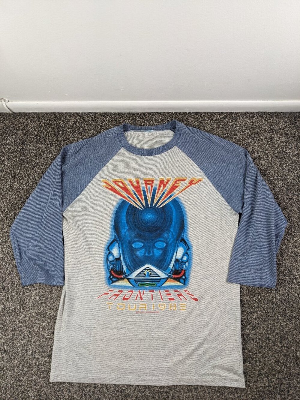 Journey Frontiers Tour 83 Graphic Raglan T Shirt 2015 Rock Band Mens Large